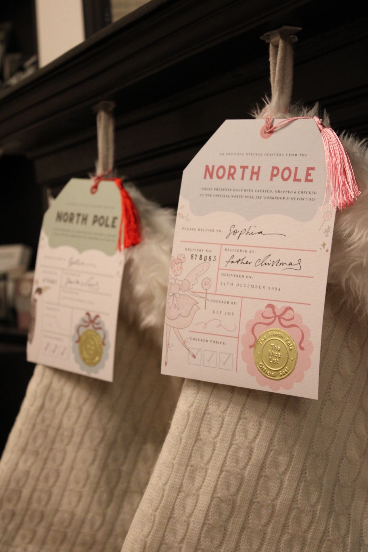 North Pole Stocking Tag