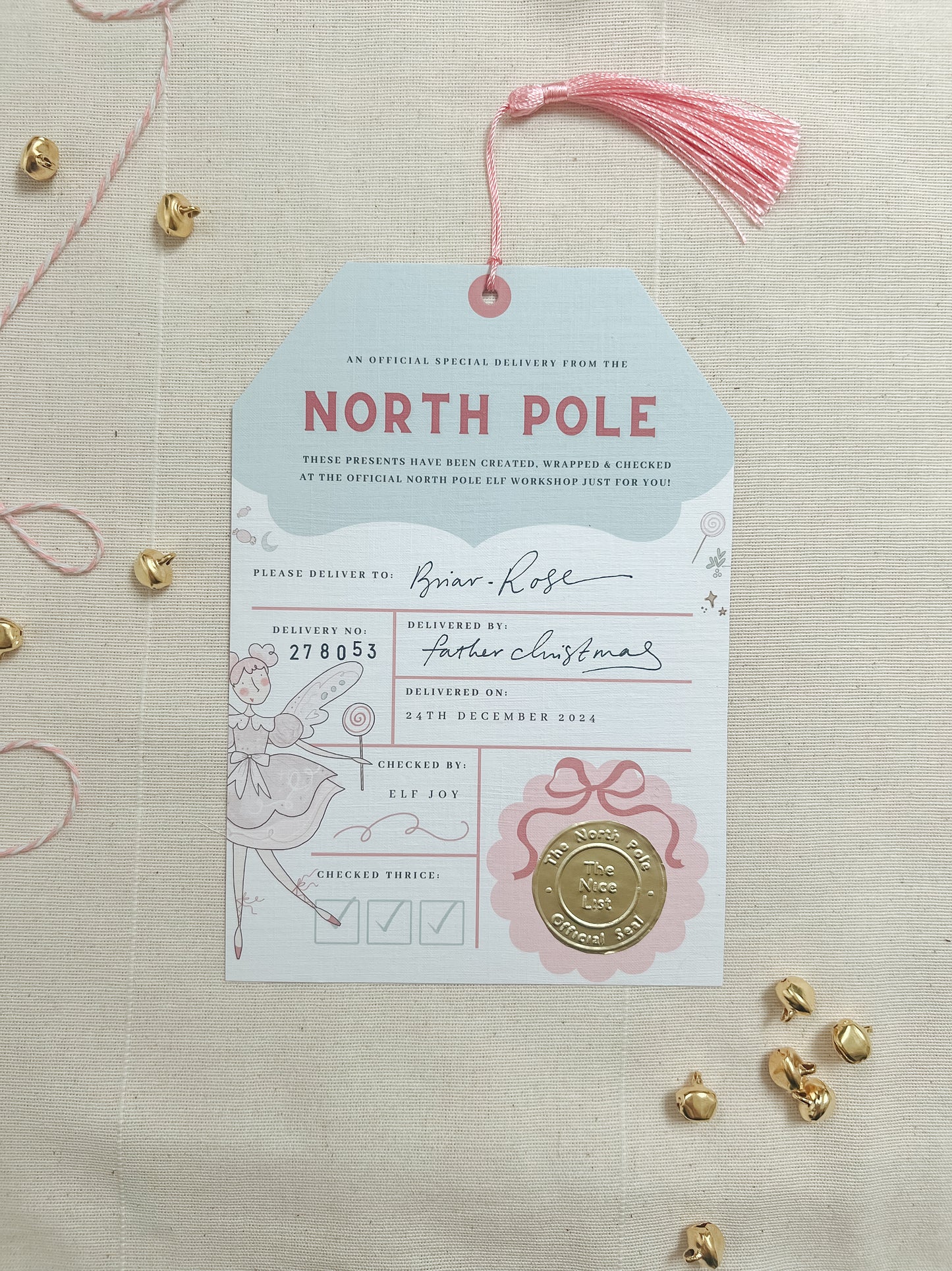 North Pole Stocking Tag