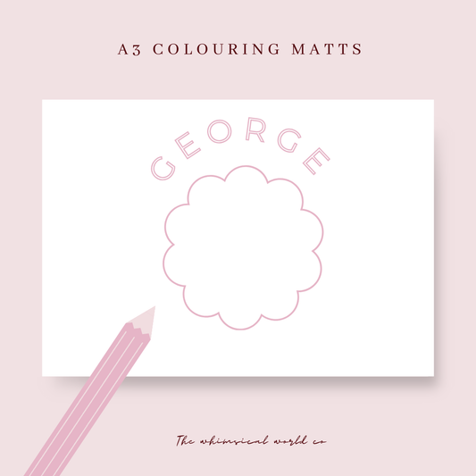 BESPOKE- A3 Colouring Table Mats